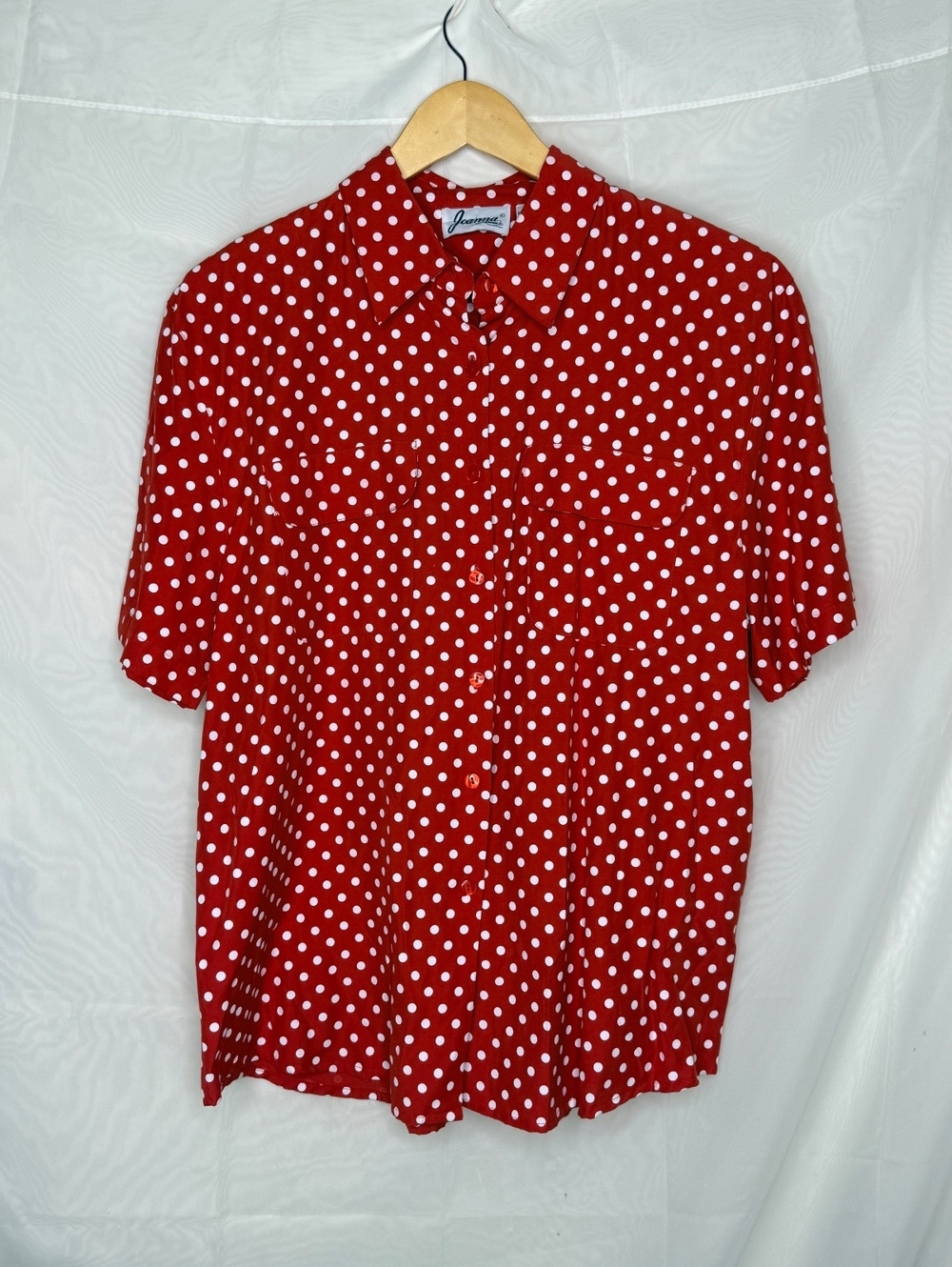 90s Polka Dot Button Up Vintage Joanna Size L
